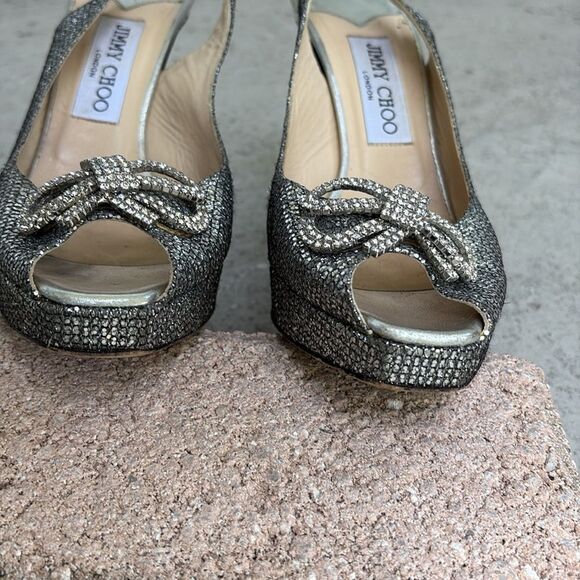 Jimmy Choo glitter and rhinestone platforms - Picture 5 of 9